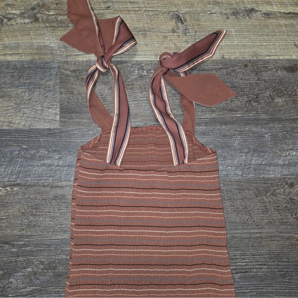 Storia Smocked Tie Strap Ruffle Hem Bodycon Dress - Picture 8 of 10